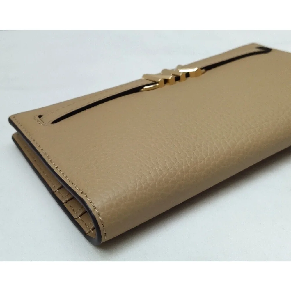 Michael Kors Reed Camel Leather Credit Card Bifold Snap Wallet - NWT $298